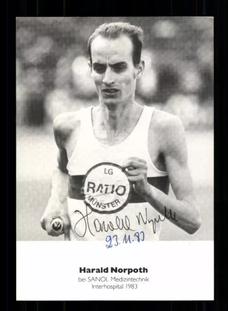 Harald Norpoth Autogrammkarte Original Signiert Leichtathletik + A 213694