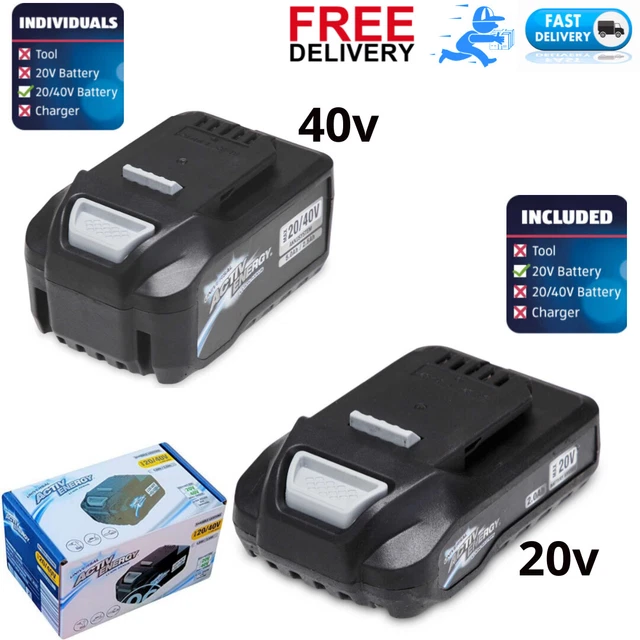 ACTIV ENERGY LIION Battery, 20v Volt, 2.0 Ah, Battery 20/40Volt 5.0 Ah
