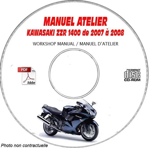 ZZR 1400 07-08 Manuel Atelier CDROM KAWASAKI FR Expédition - --, Support - CD-R