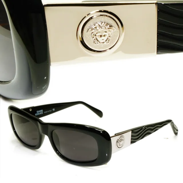 Gianni Versace 1996 Unisex Vintage Black Medusa Sunglasses MOD 257/M COL 374