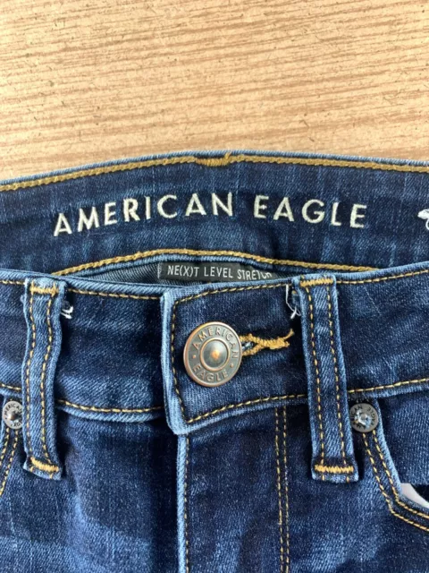 American Eagle Outfitter Women’s Jeans Size 00 Short Dark Wash Skinny Jeans 3