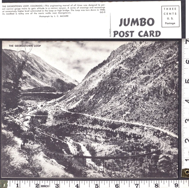 Georgetown loop colorado narrow gauge railroad train 1940 s old jumbo