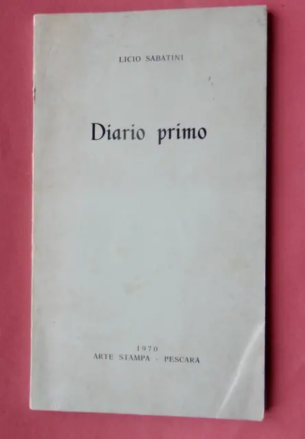 libretto Licio Sabatini, 1970, pescara,20 cm,CUGNOLI.60 pg