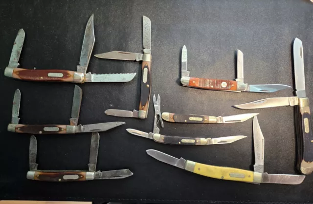 Old Timer Lot Of 9 Knives
