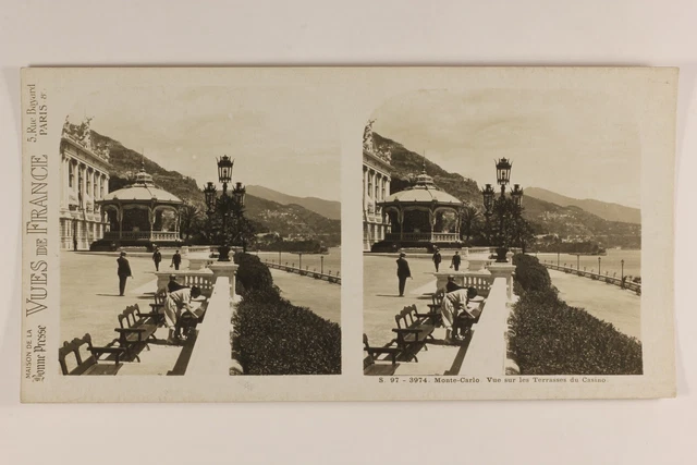 Monaco Monte-Carlo Kasino Aus Monte-Carlo C1920 Vintage stereo photos