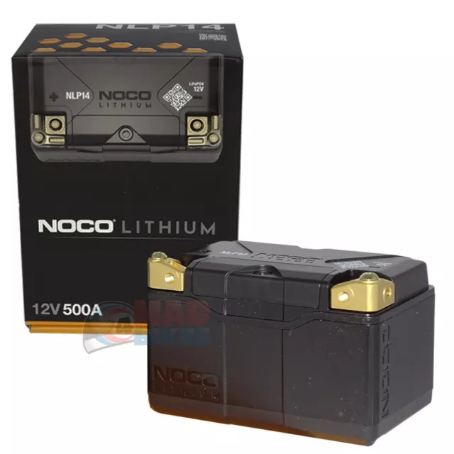 NOCO NLP14 Premium Lithium Motorcycle Battery Replaces YT12A-BS YTX12-BS