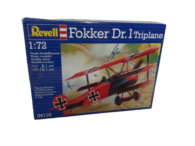 Revell #04116 1/72 Scale Fokker Dr.1 Triplane, Model Miniature Kit