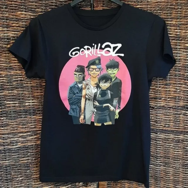 Gorillaz Women's Medium Black Graphic Tee Shirt Demon Days Concert Tour Band