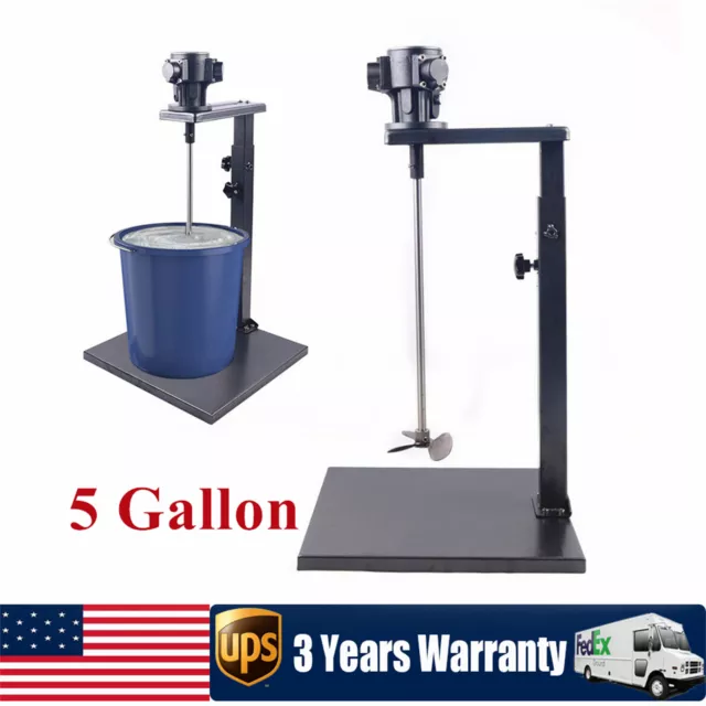 5 Gallon/20L Tank Pneumatic Tank Barrel Paint Mixer Agitator Mixing Beater usa