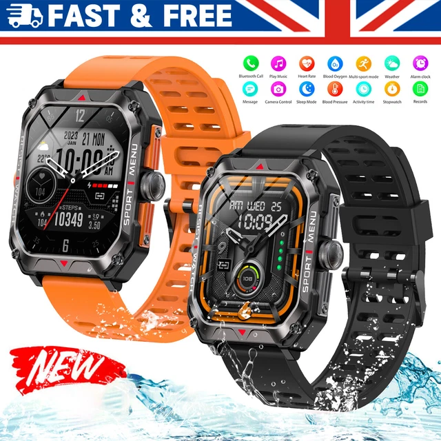 Smart Watch Fitness Tracker Blood Oxygen Heart Rate Men Women UK Sport Watches
