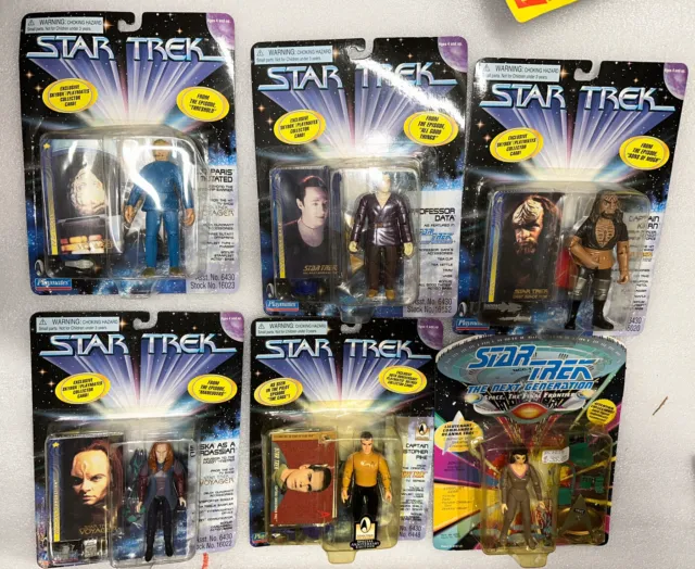 Deanna Troi,Data,Seska,pike,Kurn Action Figure Star Trek The Next Generation Lot