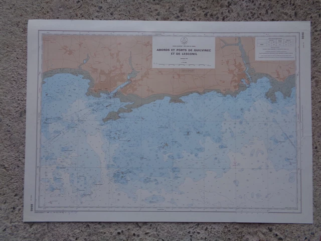 CARTE  MARINE / Abords et ports de Guilvinec et de Lesconil  1976