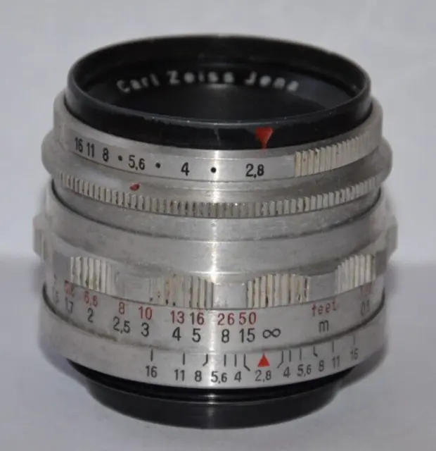 Carl Zeiss Jena Tessar 2,8/50 T Kamera Objektiv Camera Lens 3685083 M42