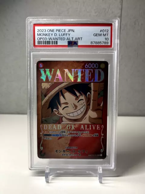 PSA 10 One Piece Card Monkey D Luffy ST01-012 OP03 Wanted Alt Art Japanese