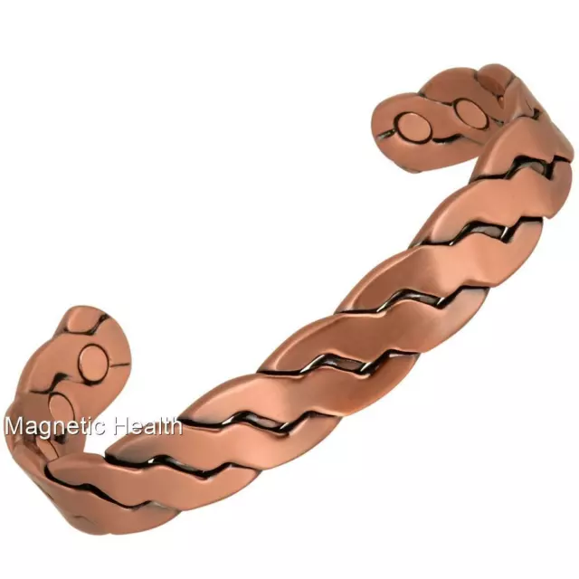 Bracciale Curativo Magnetico Da Uomo X'large Rame Artrite Sollievo Dal Dolore 77L