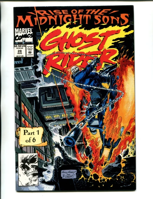 Ghost Rider #V2 #28 Vf W/Open Polybag & Poster 1992! 1St Lilith & Midnight Sons!