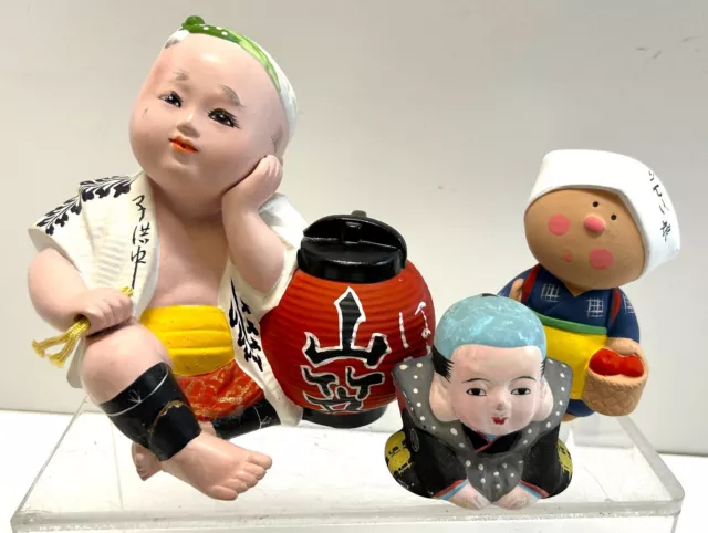 Vintage Japanese Hakata Bisque Dolls