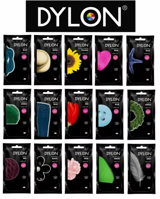 Dylon Hand Dye - 50G, 24 Colours Available, Great Value!!