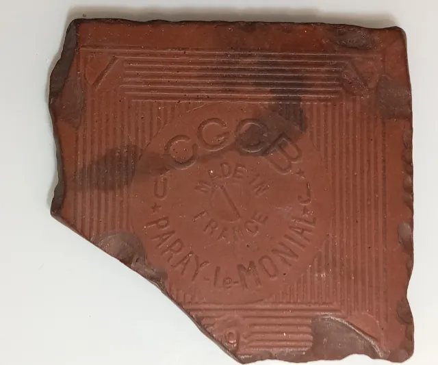 OLD TILE TILE signed CGCB (PARAY LE-MONIAL)