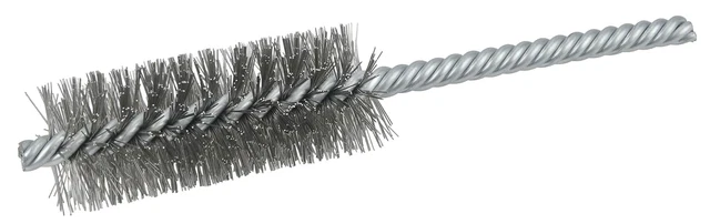 21125 1" Power Tube Brush, 0104" Stainless Steel Wire Fill, 2-1/2" Brush Length,