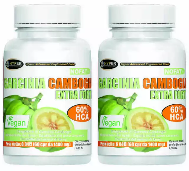 Garcinia Cambogia Extra Forte  2 box Bruciagrassi -Dimagrante termogenico 60 cpe