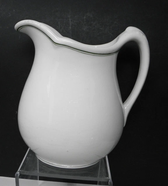 Syracuse china ??  restaurant ware Water Pitcher Green Trim