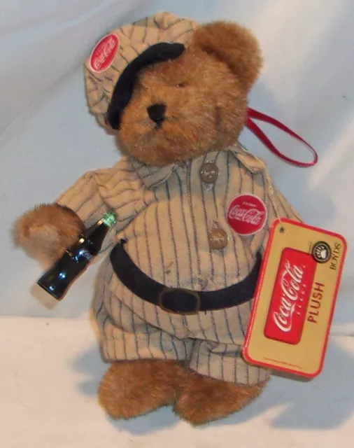 Boyds Bears Coca-Cola Teddy Bear "Dale"  Coke Uniform & Bottle