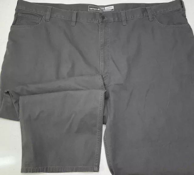 CARHARTT RUGGED FLEX Relaxed Fit 5 Pocket Gray Work Pants Men 54x30 ...