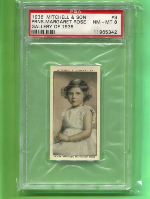 1936 Stephen Mitchell & Son Cigarettes Gallery Of 1934 Margaret Rose #3 Psa 8