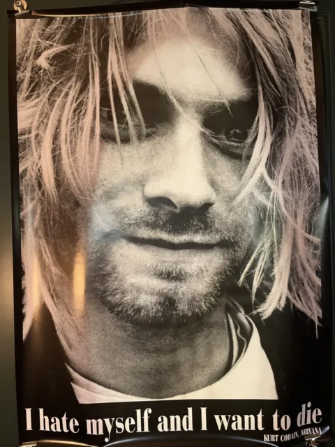 Nirvana 1996 Poster “ I Hate Myself and I Want to Die”  33.75” x 23.75”