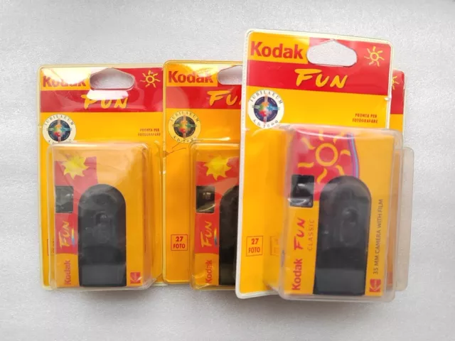 KODAK Fun Disposable Camera Usa e Getta 35mm Analog Color Film Expired, lot of 4