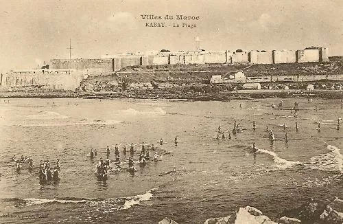 Cpa Maroc Rabat La Plage