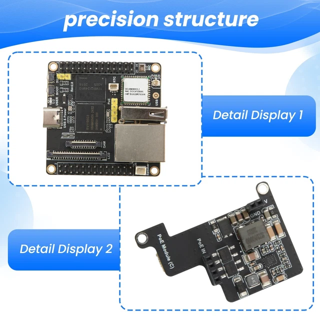 32 Bit Ic Computer FOR WiFi Development Board+POE Module RV1106 RISC-V Linux2195 £45.59 ...