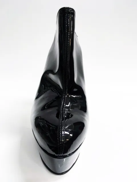 Giohel Italy Sexy Sandal Sandali Sabot Pantoletten Slip-On Patent Black Nero 35 2