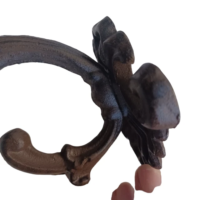 Vtg Cast Iron Victorian Style Coat Hook Hat Hook Rack Hall Tree 6