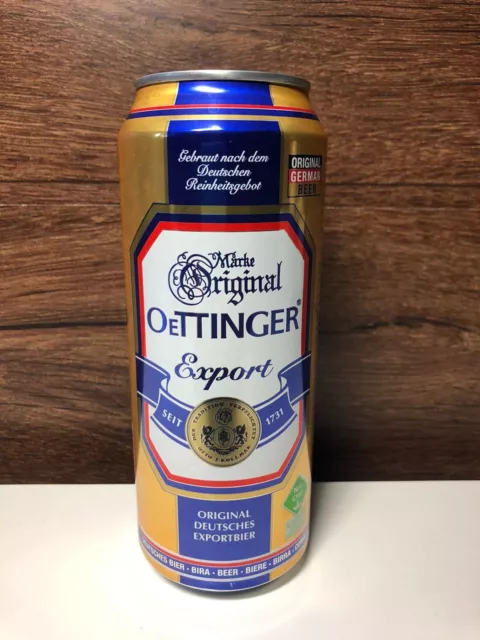 OeTTINGER Export Beer Empty Can 0.5L from Ukraine Bottom opened!