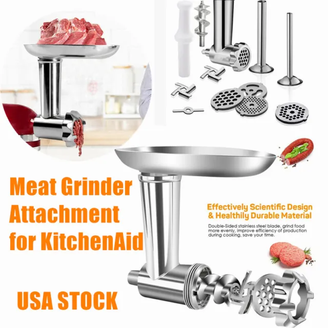 Metal Steel Food Meat Grinder Hamburg Sausage Attachment For Kitchen Aid Mixer