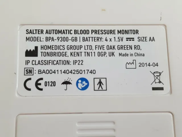 Salter Premium Automatic Arm Blood Pressure Monitor - ARM BAND NOT INCLUDED 3