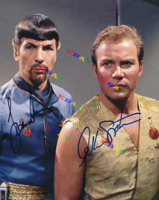 Leonard Nimoy & William Shatner Star Trek Autographed Signed 8x10 Photo REPRINT