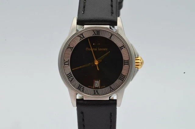 Maurice Lacroix Miros Women's Watch Steel Quartz With Leather Band 1 3/32in