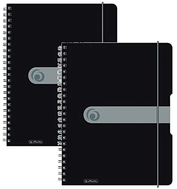 (TG. 2er Pack A4) Herlitz 11293073 - Blocco a spirale formato A4 to go, carta se