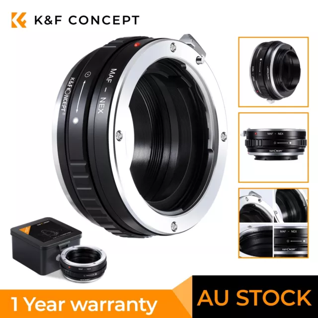 K&F Concept MAF-NEX Adapter Minolta/Sony A Mount Lens to Sony E NEX/Alpha Camera