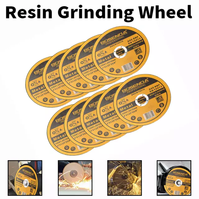 10Pcs 105mm Resin Cutting Disc Saw Blade Wheels 4'' F Angle Grinder Rotary Tool