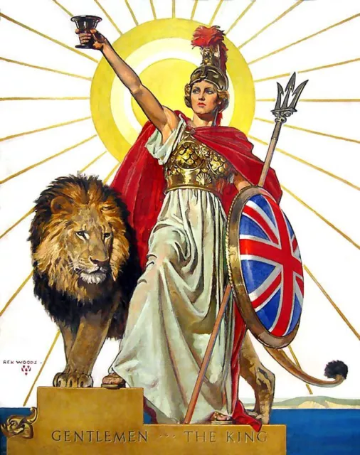 Vintage British Wartime Britannia Poster Print A3/A4