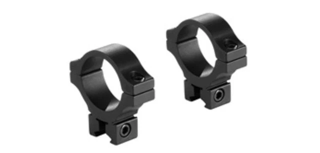 BKL 307 1.263" Long Double Strap Dovetail Scope Ring - Single - 0.979" High - For 30mm Scope Tubes - Fits 3/8" Or 11mm Dovetails - Matte Black (BKL-S-307