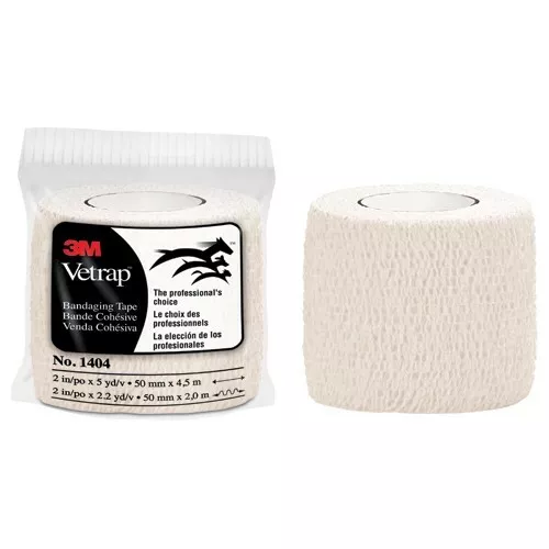 3M Vetrap Self-Adhering Bandaging Tape 2" x 5-Yard Roll White