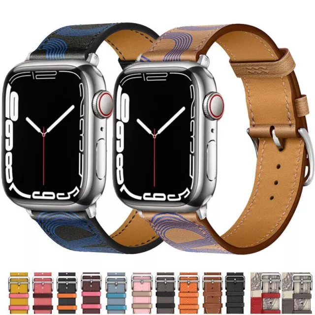 Leather strap For Apple watch band 49/44/40/38mm iWatch series ultra 8/7/6/5/se