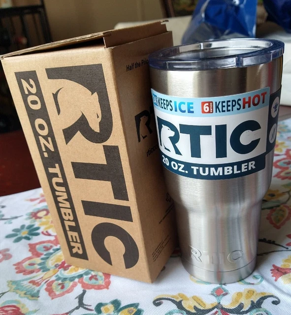NIB "RTIC" Insulated Tumbler ~ w/Lid ~ by RTIC  ~ 20oz  Stainless Steel