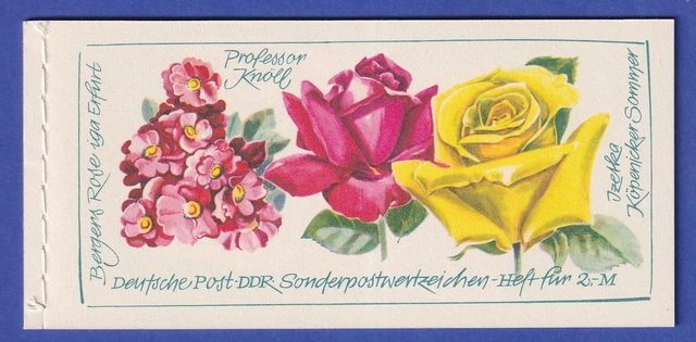 DDR 1972 Markenheftchen Rosen Mi.-Nr. MH 6 I Type 2 postfrisch **