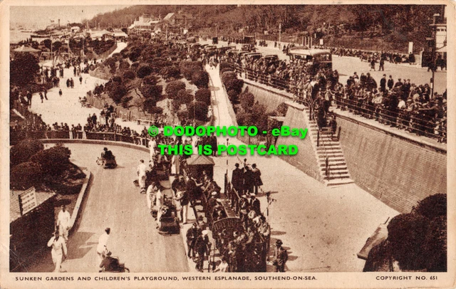 R464830 Sunken Gardens and Childrens Playground. Western Esplanade. Southend on